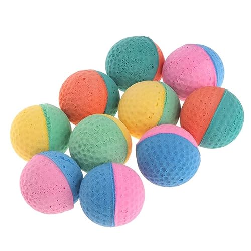 Foam Cat Bugs Haustier Spielzeug Latexkugeln Weich elastische farbenfrohe kauen interaktive Chase -Teaser -Spielzeuge für Hunde Katzen Welpen Kätzchen, 10 Stcs von Pineeseatile