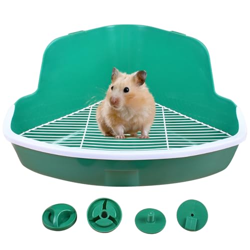 Hamster Sandbades Behälter Hamster Katzentoilette große Kapazität Käfighalterung Hamster Sandbades Behälter Spritzer Eckkatze für kleine Haustiere von Pineeseatile