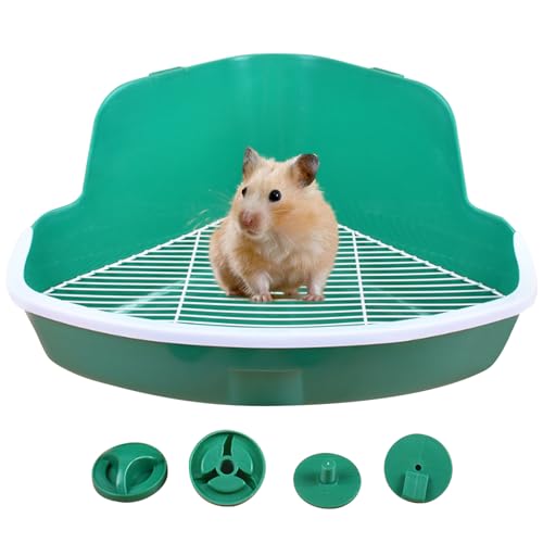 Hamster Sandkasten Hamster Katzentoilette große Kapazität Käfighalterung Hamster Sandbades Behälter Spritzer Eckkatze für kleine Haustiere von Pineeseatile