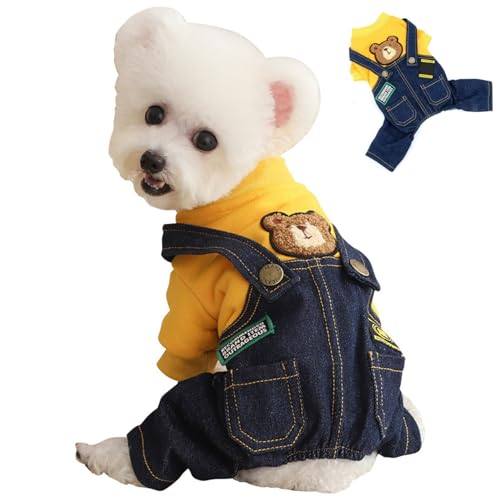 Hund Overalls weiche leichte, gemütliche Polyester entzückende Hundebelte mit 2 Taschen für kleine mittelgroße Hunde Katzen, Overall für kleine Hunde von Pineeseatile