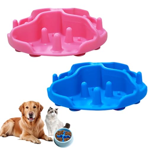 Langsamer Feedereinsatz, 2pcs langsame Feedereinsatz für Hundeberken 5 Zoll Anti-Choking-sicheres weiches Silikon für kleine Hunde und Katzen Langsamer Feedereinsatz, 2pcs langsame Feedereinsatz für Hundeberken 5 Zoll Anti-Choking-sicheres weiches Silikon für kleine Hunde und Katzen von Pineeseatile