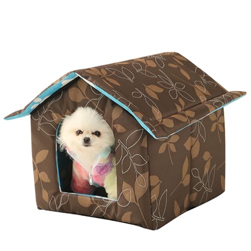 Outdoor Cat Shelter Outdoor Katzenhaus wasserdes warmes Katzenunterhalt mit Kissen und fester Riemen abnehmbarer Winterhundhaus Katze Kennels für Außentier im Innenwalzen wildes Haustier von Pineeseatile