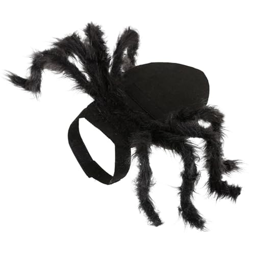 Pineeseatile Cat Halloween Kostüm, Hundespinnenkostüm, gruseliges Pelzhund Halloween Kostüm, verstellbare Hundekleid -Kostüme, Katzen -Outfit für Halloween -Party, Maskerade, Fotoshootings, s von Pineeseatile