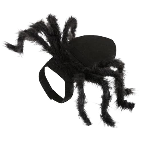 Pineeseatile Cat Halloween Kostüm, Hundespinnenkostüm, gruseliges Pelzhund Halloween Kostüm, verstellbare Hundekleid -Kostüme, Katzen -Outfit für Halloween -Party, Maskerade, Fotoshootings, s von Pineeseatile