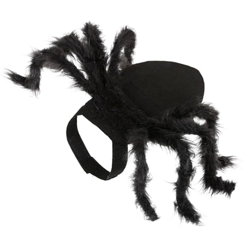 Pineeseatile Cat Halloween Kostüm, Hundespinnenkostüm, gruseliges pelziges Hund Halloween Kostüm, einstellbare Hundekleid -Kostüme, Katzen -Outfit für Halloween -Party, Maskerade, Fotoshootings, m von Pineeseatile