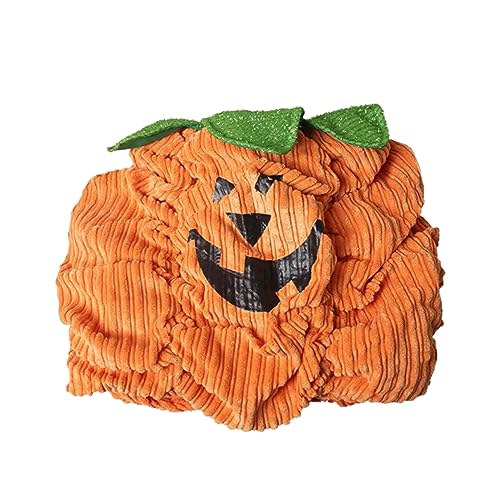 Pineeseatile Hundekatze Halloween Kürbiskostüm, Haustier Cosplay Kostüme Hunde Kostüm Halloween Hundekostüm mit Kürbishut Haustier Cosplay Outfits für kleine mittelgroßen großen Hund m von Pineeseatile