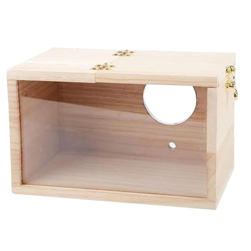 Pineeseatile SALAKEET Nest SALAKEET Nesting Box 5.9X5.9X11.6 '' Holz -Sichtweite Nest mit transparentem Betrachtungswand von Pineeseatile