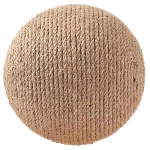 Pineeseatile SISAL CAT Crocker Ball Interaktive Anreicherung und Spiele Katzenkratzbugel Heavy Duty Hanpen Seil Cat Croboper Toy 8.3 Hohlkratzerkugel für Katzen & Kätzchen, Innenräume von Pineeseatile