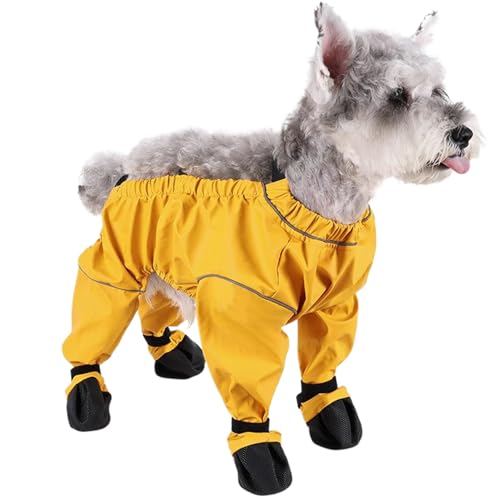 Pineeseatile wasserdichte Hundestiefel Anti-Rutsch schmutziger dehnbarer Hundestiefel mit reflektierendem Riemen weich bequemer Hundepfotenschutz für Hunde im Freien gehen von Pineeseatile