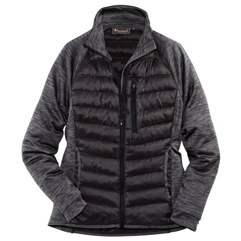 Pinewood® Damen Fleecejacke Abisko Hybrid Power Fleece Jacket smoke black/dark grey, Gr. L von Pinewood