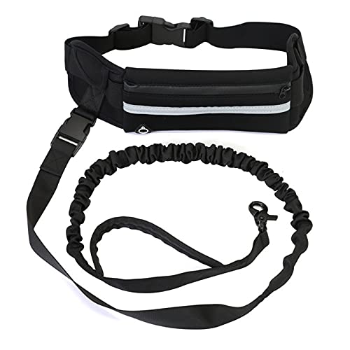 Pingfen Verstellbarer Hüftgurt Freihändige Hundeleine für Lauftraining Walking Pet Leash Gürteltasche von Pingfen