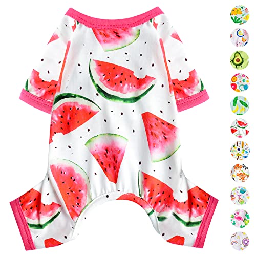 Hunde-Schlafanzug für kleine Hunde – Hunde-Schlafanzug – Haustierkleidung Einteiler Outfits für Hunde Sommer Hemden Schlafer für Haustier Katzen Jammies, X-Large von PinkBow