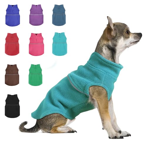 Hundepullover, Fleece-Weste, Hundepullover mit Loch für die Leine, warmer Pullover, Fleece-Hundejacke, Hemden, kleine Hunde, Winterkleidung für kleine Hunde, Mädchen, rosa Teetasse, Hundekleidung von PinkBow