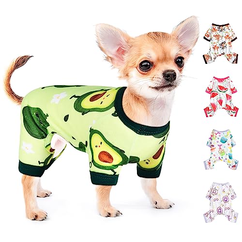 Frenchie Clothes Haustier-Hunde-Pyjama, Outfit, Frühlingssommer, Hundekleidung für kleine Hunde, Mädchen, Jungen, mittelgroße Hunde, Pyjama, weich, dehnbar, Welpen, Einteiler, Katze, Jammies von PinkTie