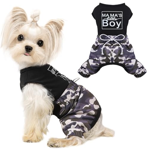 Hundekleidung für kleine und mittelgroße Hunde, weicher Hunde-Pyjama, Einteiler mit niedlicher Schleife, Haustierkleidung, Hunde-Overall, Pyjama, Hunde-Outfit, Outfits von PinkTie
