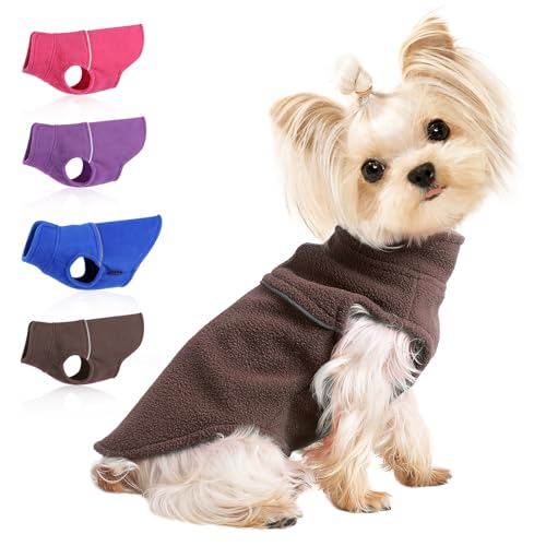 Hundekleidung für kleine Hunde, Junge Mädchen Hundepullover für kleine Hunde Katzen, Fleece-Weste Hundepullover, warmer Pullover aus Fleece, Hundejacke, Winter Welpenkleidung, Haustierkatze, von PinkTie