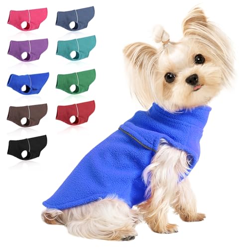 Hundekleidung für kleine Hunde, Junge Mädchen Hundepullover für kleine Hunde Katzen, Fleece-Weste Hundepullover, warmer Pullover aus Fleece, Hundejacke, Winterwelpenkleidung, Haustierkatze, von PinkTie