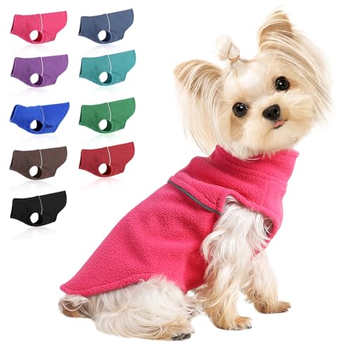 Hundekleidung für kleine Hunde, Jungen und Mädchen, Hundepullover für kleine Hunde und Katzen, Fleece-Weste, Hundepullover, warmer Pullover, Fleece-Hundejacke, Welpenkleidung, Haustier-, Katzen-, von PinkTie