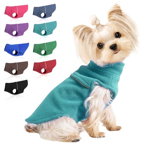 Hundekleidung für kleine Hunde, Jungen und Mädchen, Hundepullover für kleine Hunde und Katzen, Fleece-Weste, Hundepullover, warmer Pullover, Fleece-Hundejacke, Winterkleidung, Haustier-Kleidung für von PinkTie