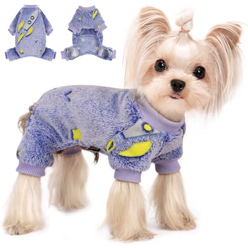 Hundepullover für kleine Hunde, Winterkleidung, Welpenbekleidung für kleine Hunde, Jungen, Mädchen, Fleece, kleine Hunde, Pyjama, Jumpsuits, Hunde-Outfits für Chihuahua, Yorkie, Katze von PinkTie