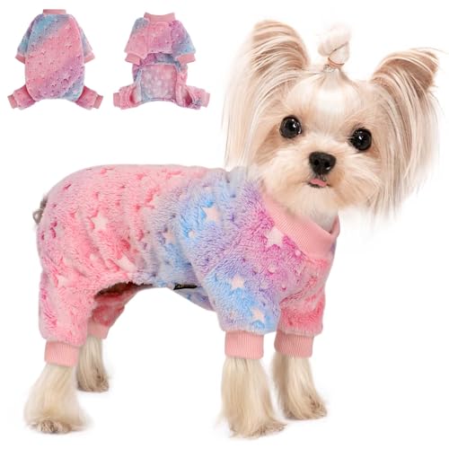 Hundepullover für kleine Hunde, Winterkleidung, Welpenbekleidung für kleine Hunde, Jungen, Mädchen, Fleece, kleine Hunde, Pyjama, Jumpsuits, Hunde-Outfits für Chihuahua, Yorkie, Katze von PinkTie