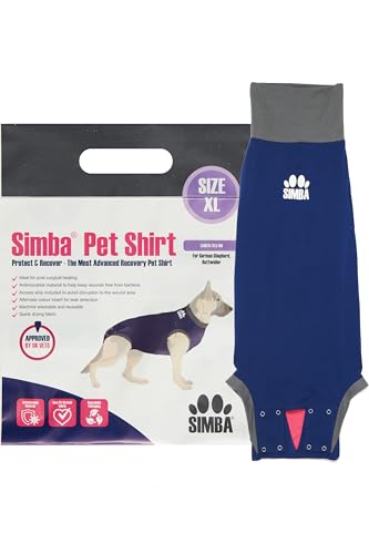 Pioneer Veterinary Products SIMBA Haustier-Shirts, Hunde-Genesungsanzug, XL, antimikrobielles Material, Leckerkennungseinsatz, maschinenwaschbar & schnell trocknend von Pioneer Veterinary Products