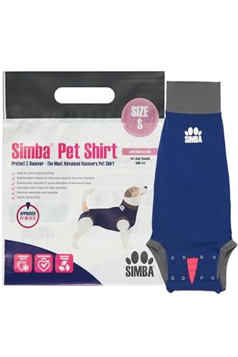 Pioneer Veterinary Products SIMBA Haustier-Shirts, Hunde-Genesungsanzug, klein, antimikrobielles Material, Leckerkennungseinsatz, maschinenwaschbar und schnell trocknend von Pioneer Veterinary Products