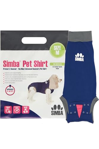 Pioneer Veterinary Products SIMBA Haustier-Shirts, Hunde-Genesungsanzug, mittelgroß, antimikrobielles Material, Leckerkennungseinsatz, maschinenwaschbar und schnell trocknend von Pioneer Veterinary Products