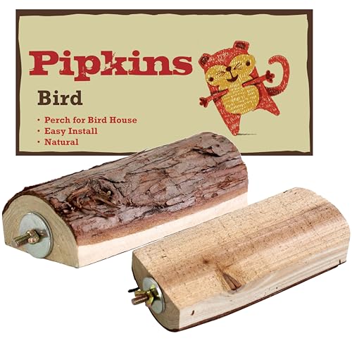 Pipkins Naturholz Sitzstange - 2er Pack - 17cm - Vogelsitzstange für Vogelkäfig von Pipkins