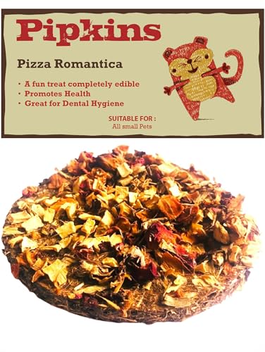 Pipkins Pizza Romantica Leckerbissen für Kleintiere – idealer Leckerbissen für Kaninchen, Meerschweinchen, Hamster – mit Gemüse und Wiesenheu – reich an Proteinen und Ballaststoffen – 50 g von Pipkins