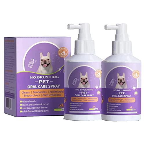 Pisheng Zahnreinigungsspray für Hunde & Katzen, Haustier Mundspray für saubere Zähne (2Pcs) von Pisheng