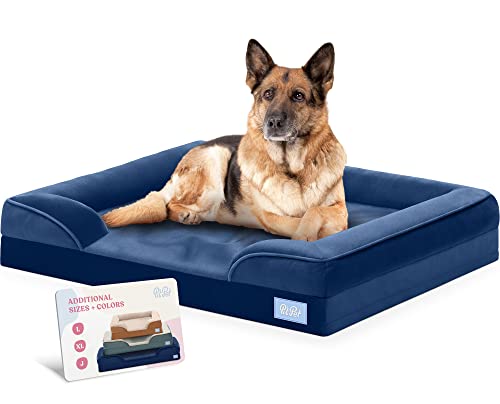 Orthopädisches Sofa Hundebett – Ultra bequemes Hundebett für Xgroße Hunde – Atmungsaktives und wasserdichtes Haustierbett – EierschaumSchlafsofa mit extra Kopf und Nackenstütze – Abnehmbarer, von Pitpet