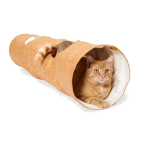 PiuPet® Katzentunnel I 1,20m I Faltbarer Spieltunnel für Katzen I Katzenspielzeug I Katzenspielzeug Tunnel von PiuPet