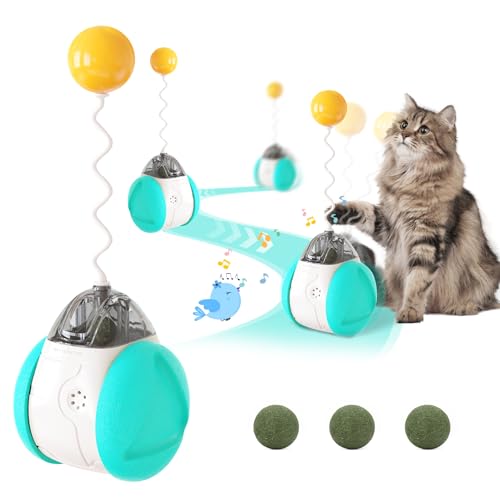 Katzenspielzeug Interaktives SelbstbeschäFtigung Bringen Catnip Ball Und Vogelgezwitscher Tumbler Interaktives Katzenspielzeug Intelligentes Katzenball Indoor Outdoor ErhöHt Die VitalitäT Der Katze von Piuess