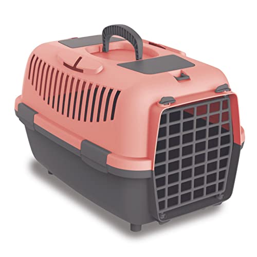 Nomade 3 Hundebox - Transportbox für kleine Hunde und Katzen - 60 x 40 x 38 cm - Kann bis zu 12 kg tragen. Robustes Polypropylen. Türen aus Kunststoff von Plana