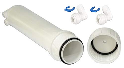 Filtergehäuse Set mit 1/8" Innengewinde für Membrane 50 - 100 GPD Wasser Anschluß , Filter Gehäuse für Wasserfilter Osmoseanlage Umkehrosmose Osmose Filteranlage Aquariumfilter Leergehäuse Kalkfilter Trinkwasser Aquarium von Planet-Aqua