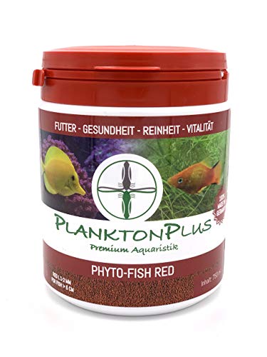 PlanktonPlus Aquaristik Phyto-Fish Red Granulatfutter für Zierfische Fische Garnelen Meerwasser und Süßwasser Aquarium (150ml) von PlanktonPlus GmbH