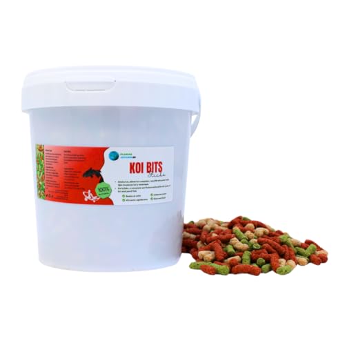 Koi Bits 1000 ml, schwimmendes Futter für Teichfische, Nährsticks, ausgewogene und natürliche Ernährung, Komplettfutter für alle Arten von Fischen und Zierkarpfen im Teich. von PlantasAcuario