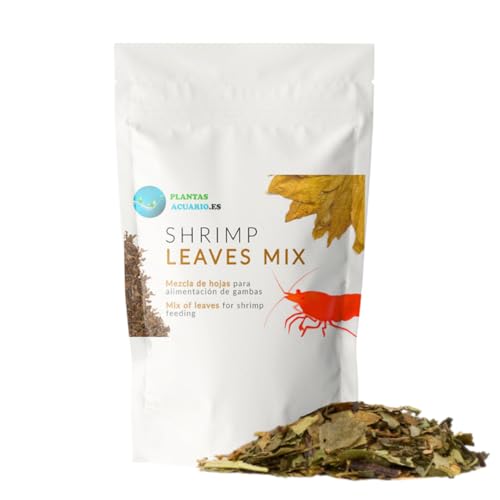 Shrimp Leaves, nützliche Blattmischung, natürliches Futter für Garnelen, Schnecken und Wirbellose Aquarium, 100 ml von PlantasAcuario