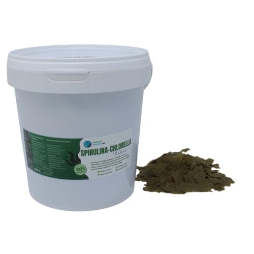 Spirulina Chlorella Flakes Aquariumpflanzen, 1000 ml, Flockenfutter auf Algenbasis, Schuppen für alle Arten von Fischen von PlantasAcuario