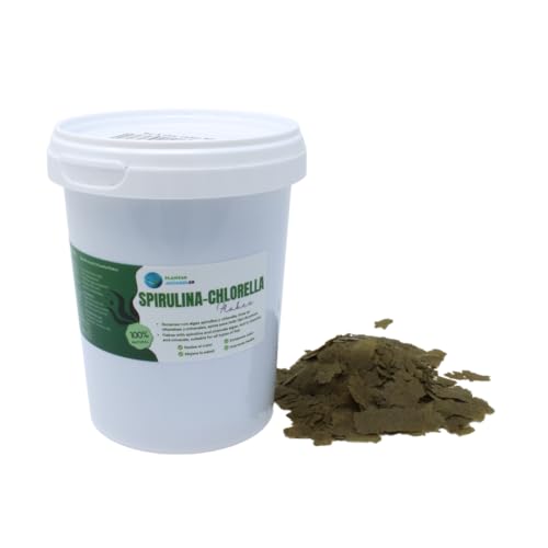 Spirulina Chlorella Flakes Aquariumpflanzen, 500 ml, Flockenfutter auf Algenbasis, Schuppen für alle Arten von Fischen von PlantasAcuario