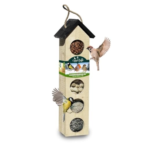 Bird Buffet | Vogelfutter XL Bird-Chalet zum afhängen | Vogelfutter ganzjährig mix | 1x 500gr | 4-Jahreszeiten-Futter | vogelhaus zum aufhängen | vogelfutter wildvögel ganzjährig|vogelhaus wetterfest von Plants by Frank