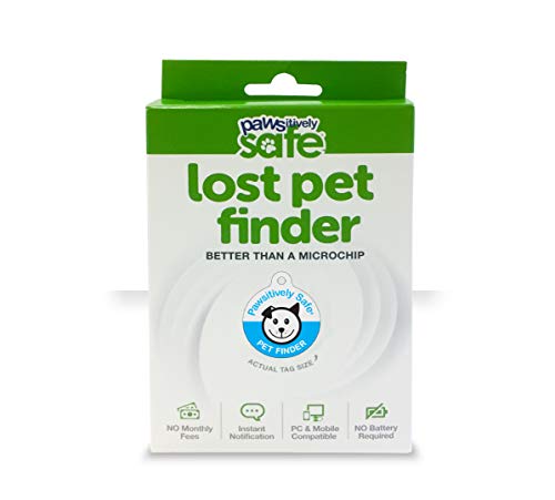 Platinum Pets Pawsitively Safe Pet Finder Hundemarke und Katzenmarke, klein, Blau von Platinum Pets