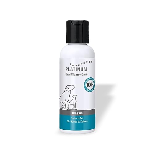 Platinum Mundreinigung+Pflege 3 in 1 Klassisch Natürliches Gel für Hunde & Katzen, 120 ml von Platinum