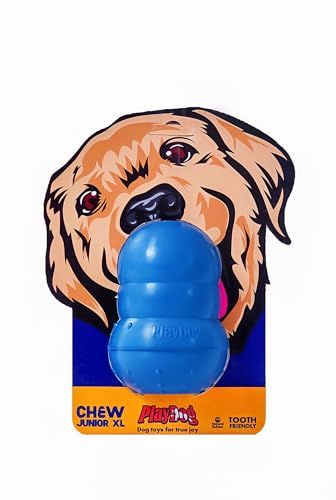 PlayDog Chew Junior XL – Robustes Kauspielzeug für Junge Hunde Großer Rassen, Natürlicher Gummi, Interaktives Spielzeug für Zahnpflege und Training, Ideal für Aktive Welpen von PlayDog