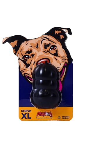 PlayDog Chew XL - Interaktives Kauspielzeug für Ziehen und Training, aus Naturkautschuk, weicher Gummi reinigt und schützt die Zähne, mentale Stimulation von PlayDog