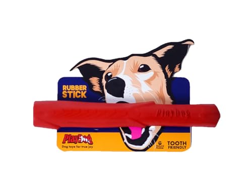 PlayDog Rubber Stick - Langlebiger Stab aus Naturkautschuk für Hunde - Wurf- und Kauspielzeug - Sicher und umweltfreundlich - Ideal für drinnen und draußen - Perfekt für alle Hunderassen von PlayDog