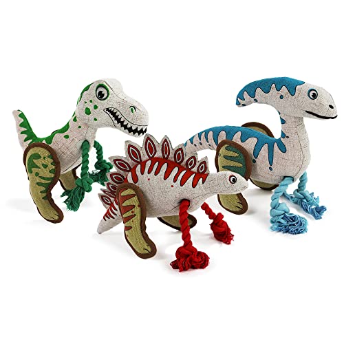 Playtime Ancol Dino Ropes Hundespielzeug (Design variiert) von Playtime