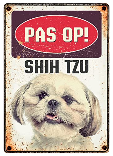 wachhund Shih Tzu 21 x 14,8 cm stahlbeige von Plenty Gifts