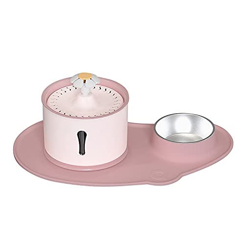 Pmandgk 1Pcs Pet Water Charge Mute Water Automatic Circulation Dispenser Drinking Bowl &, Pink von Pmandgk